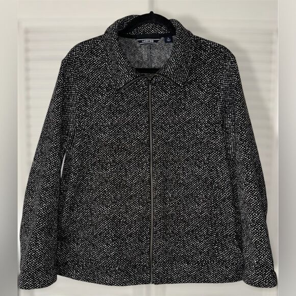 Lands End Women’s Zip‎ Polyester Knit Jacket Size L - Picture 1 of 8